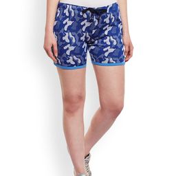 VIMAL JONNEY Women Blue Printed Slim Fit Regular Shorts-image-39