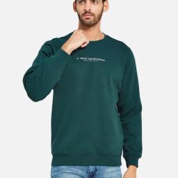 Octave Green Regular Fit Printed Sweatshirt-image-20