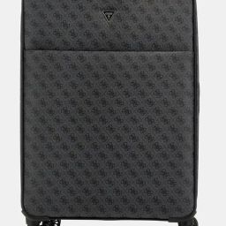 Guess Men's Grey PU Printed Travel Roller Trolly Bag-12