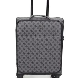 Guess Men's Grey PU Printed Travel Roller Trolly Bag-11