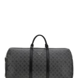 Guess Men Grey Printed PU Weekender Bag-picture-35