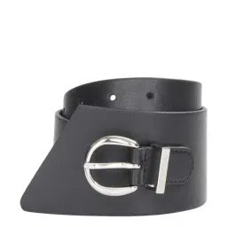 United Colors of Benetton Sonnet Black PU Solid Wide Belt-picture-35