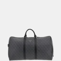 Guess Men Grey Printed PU Weekender Bag-picture-40
