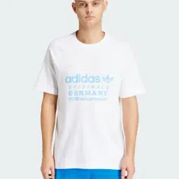 Adidas Originals White Cotton Regular Fit Printed Sports T-Shirt-image-53