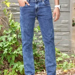 Thomas Scott Blue Slim Fit Lightly Washed Jeans-image-53