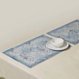 Fabindia Earthfiles Blue Cotton Mats - Set of 6-image-20