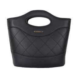 Magnolia Black Sophia Quilted Large Bucket Bag-37