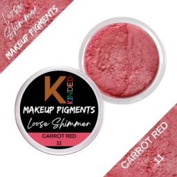 KINDED Loose Shimmer Makeup Pigments Powder Eyeshadow Highlighter 11 Carrot Red - 3 gm-3