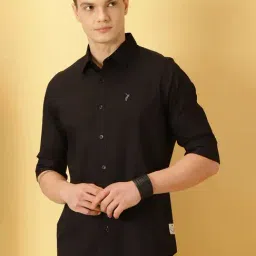 Thomas Scott Black Slim Fit Shirt-image-31