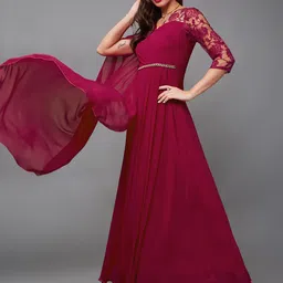 Miss Chase Women Self Design Maxi Dress-image-28