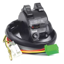 Uno Minda Handle Bar Switch - Left Side, DC, 2 Wire Coupler, 1 Bullet Terminal, Kick Start for Bajaj Boxer CT (SW-0721B)-15