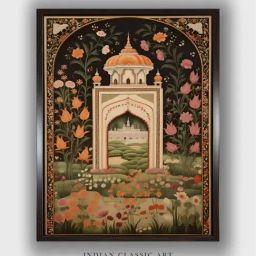 Indian Classic Art Multicolor Canvas Abstract Wall Art-39