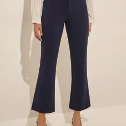 Wardrobe by Westside Navy High-Rise Bootcut Trousers-picture-19