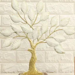 vedas White & Gold Toned Metal Curio Showpiece-image-66