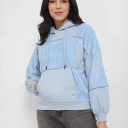 Allen Solly Light Blue Regular Fit Hoodie-image-49