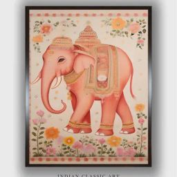 Indian Classic Art Multicolor Canvas Abstract Wall Art-48