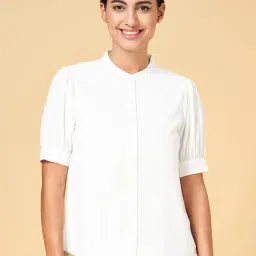 Annabelle by Pantaloons White Regular Fit Shirt-image-61