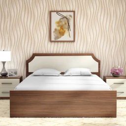 Godrej Interio Morf N'Chant Brown & Cream Engineered Wood Queen Bed with Full Hydraulic Storage-image-63
