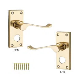 Screw Tight Brass Polished Lever Handle B110204PBL-image-87
