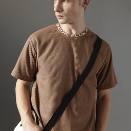 FCUK Men Self Design Oversized T-shirt-image-96