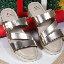 Carlton London Women's Gold Casual Wedges-picture-23