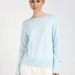 Tommy Hilfiger Blue Cotton Regular Fit Sweater-picture-18