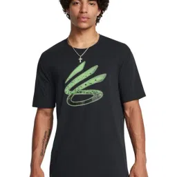 Under Armour Black Regular Fit Printed Sports T-Shirt-image-84