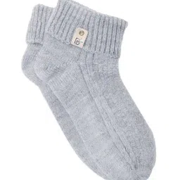 BHARATASYA Grey Acrylic Textured Socks-image-75