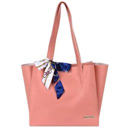 Bagsy Malone Pink Solid Medium Tote Handbag-12
