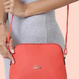 Lavie Red Textured Medium Sling Handbag-22