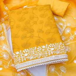 Maroosh Floral Embroidered Thread Work Unstitched Dress Material-image-52
