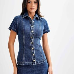 JC Mode Shirt Collar Shirt With Skirt Co-Ords-picture-13