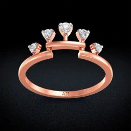 Joyalukkas 18k Gold Tri Glint Inspired Diamond Casual Ring for Women-image-13