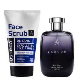 Ustraa Men Set of Barood Eau De Parfum 100 ml & De-Tan Face Scrub 100 g-77