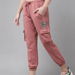 Roadster Women Pink Pleated Joggers-image-70