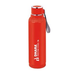Dhara Stainless Steel Red & White Single Stainless Steel Printed Water Bottle-15