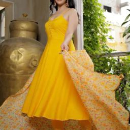 Indi Inside Yellow Kurta Pant Set With Dupatta-image-35