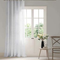 Ddecor Live Beautiful Grey Polyester 7Ft Door Sheer Curtain-41