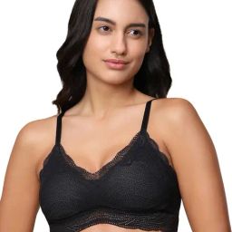 Triumph Black Lace Full Coverage T-Shirt Bra-picture-23