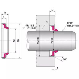 NOK 265x290 mm DKH Type Reciprocating Dust Seal, DKH 265 290 12 17-picture-33