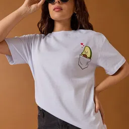 Mast & Harbour Women Printed Applique T-shirt-picture-0