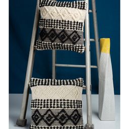 Hosta Homes Pure Cotton Hand Crafted Cushion Covers Pack of 2 - Multicolour-image-54