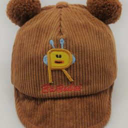 Kid-O-World R Embroidered & Textured Cap - Brown-image-49