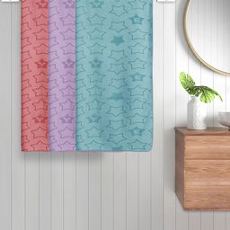 FABINALIV Set of 3 Multicolor Geometric Cotton Kids Bath Towels (110X60 cm)-image-33