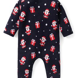Babyhug Sweater Knit Full Sleeves Winter Wear Romper Christmas Theme - Navy Blue-image-64