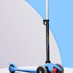Happy bear's kick scooter for kids 3+ years, weight capacity 15kg, Height Adjustable kick scooter for kids - Blue-19