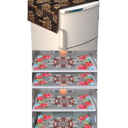 Dakshya Industries Fridge Top Cover and Fridge Mat Combo Set of 5-picture-34