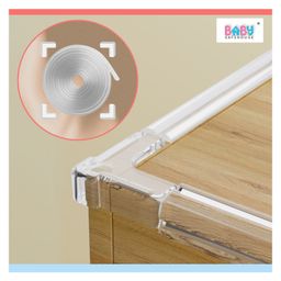BabySafeHouse Clear Pre-Taped Furniture Edge Guard and Corner Protector - 6.5ft Edge + 4 Corner Guards (Transparent Silicon) for Baby Proofing & Child Safety-25