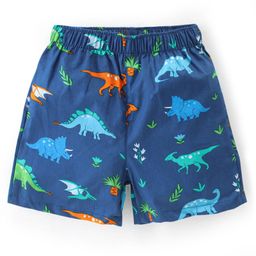 Babyhug Poplin Woven Boxers with Dino Aeroplane & Zebra Print Pack of 3 - Multicolour image 2
