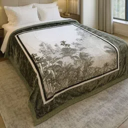 Signature Green Trees Heavy Winter Double Bed Blanket-picture-11